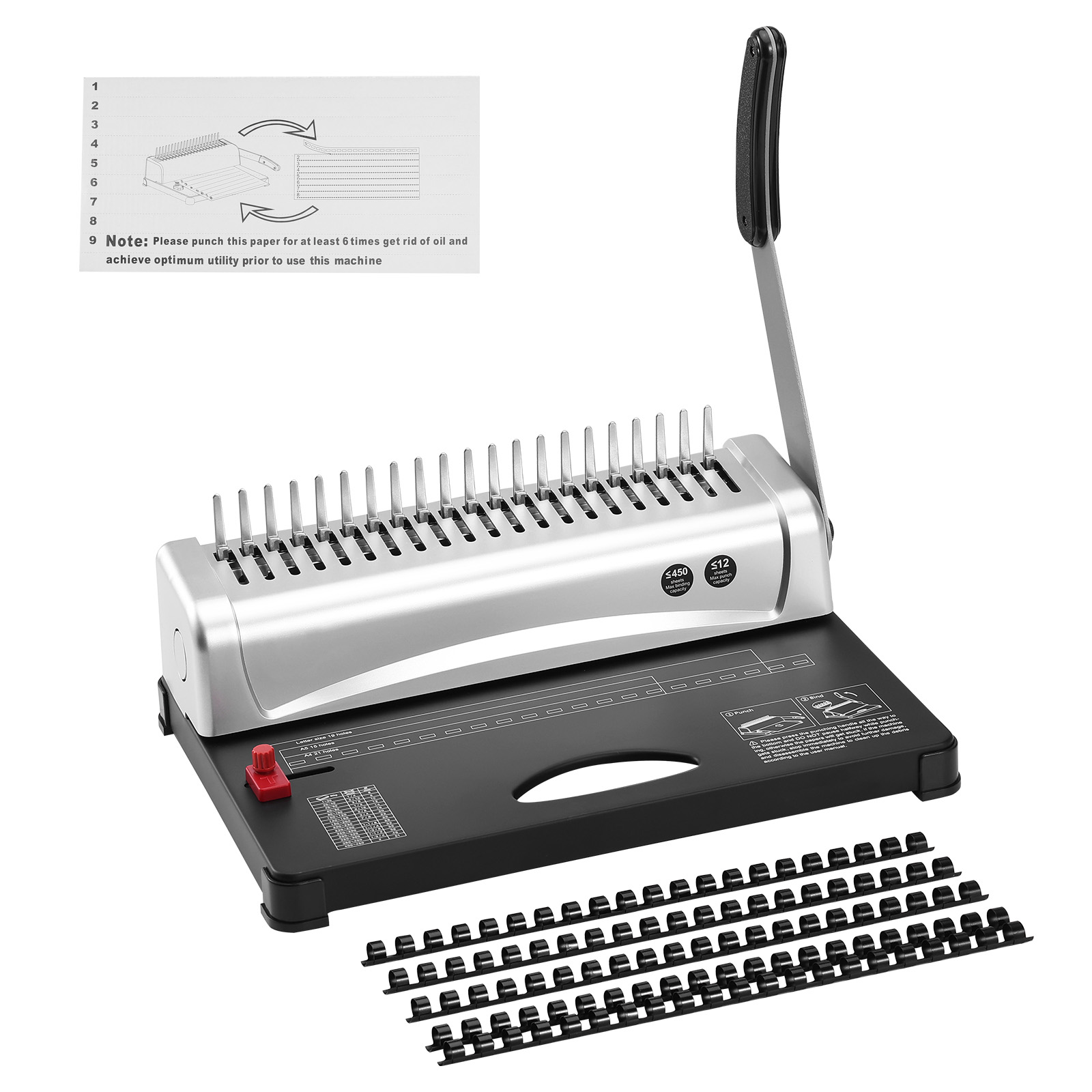 Binding Machine Comb - VEVOR Encuadernadora, Encuadernadora de Peine de