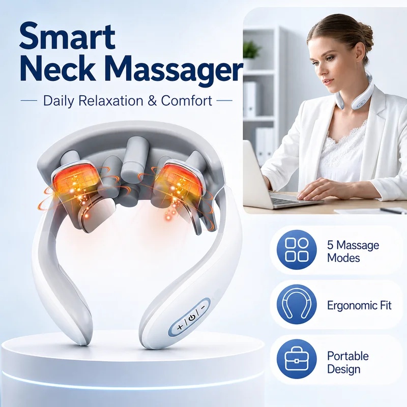 Office Technologies - Masajeador de Cuello Inteligente para Adultos,
